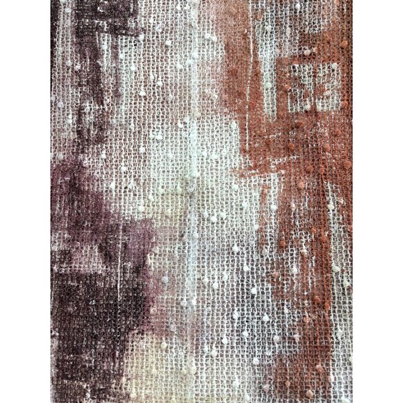 Jess & Jane - Crochet Sequin Splash Paint Look Top - Cream/Purple/Orange - Sz L - Picture 3 of 7